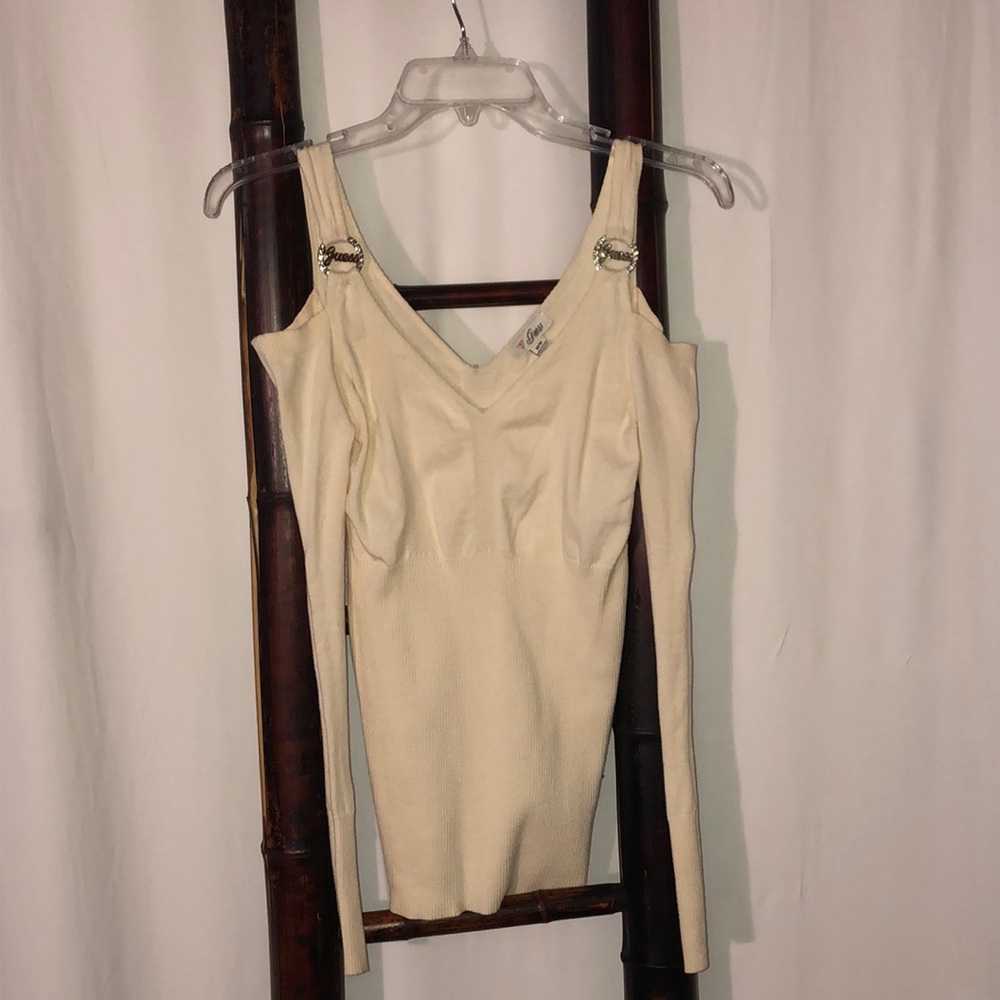 Guess Cream off the shoulder Top